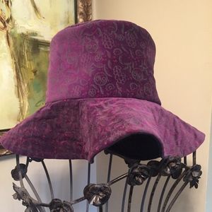 Festival Hippie Mardi Gras Floppy Hat Purple